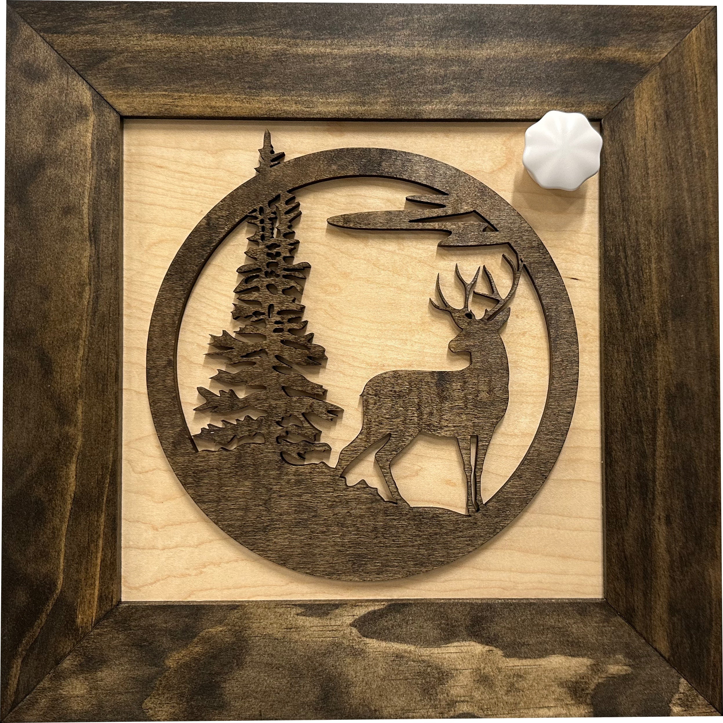 Buck in Nature Decorative Wall-Mounted Gun Cabinet