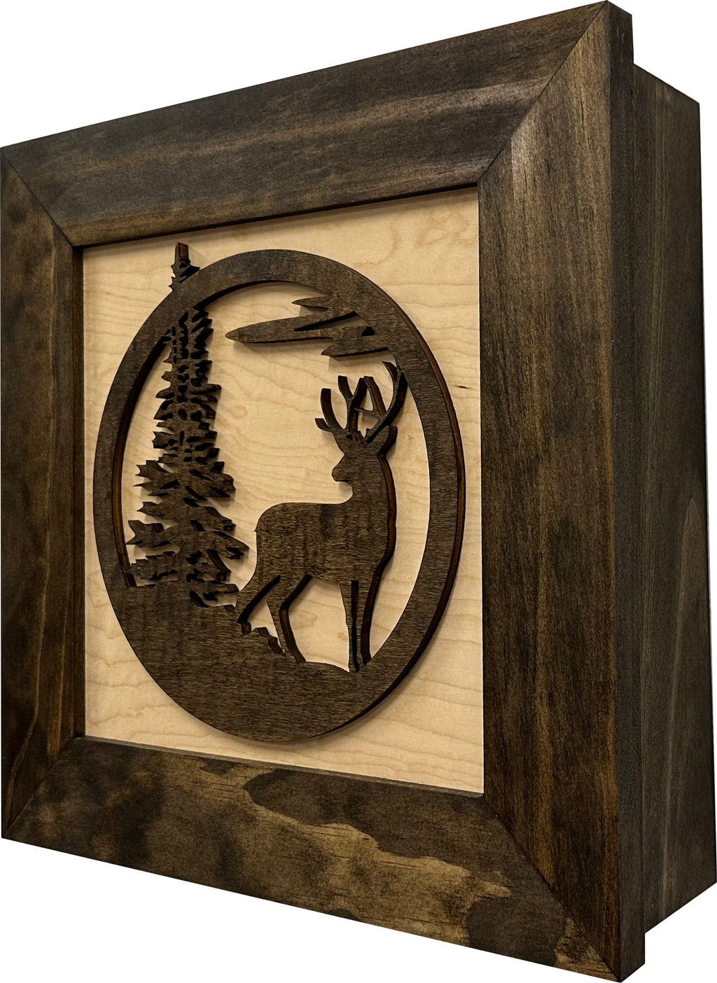 Buck in Nature Decorative Wall-Mounted Gun Cabinet