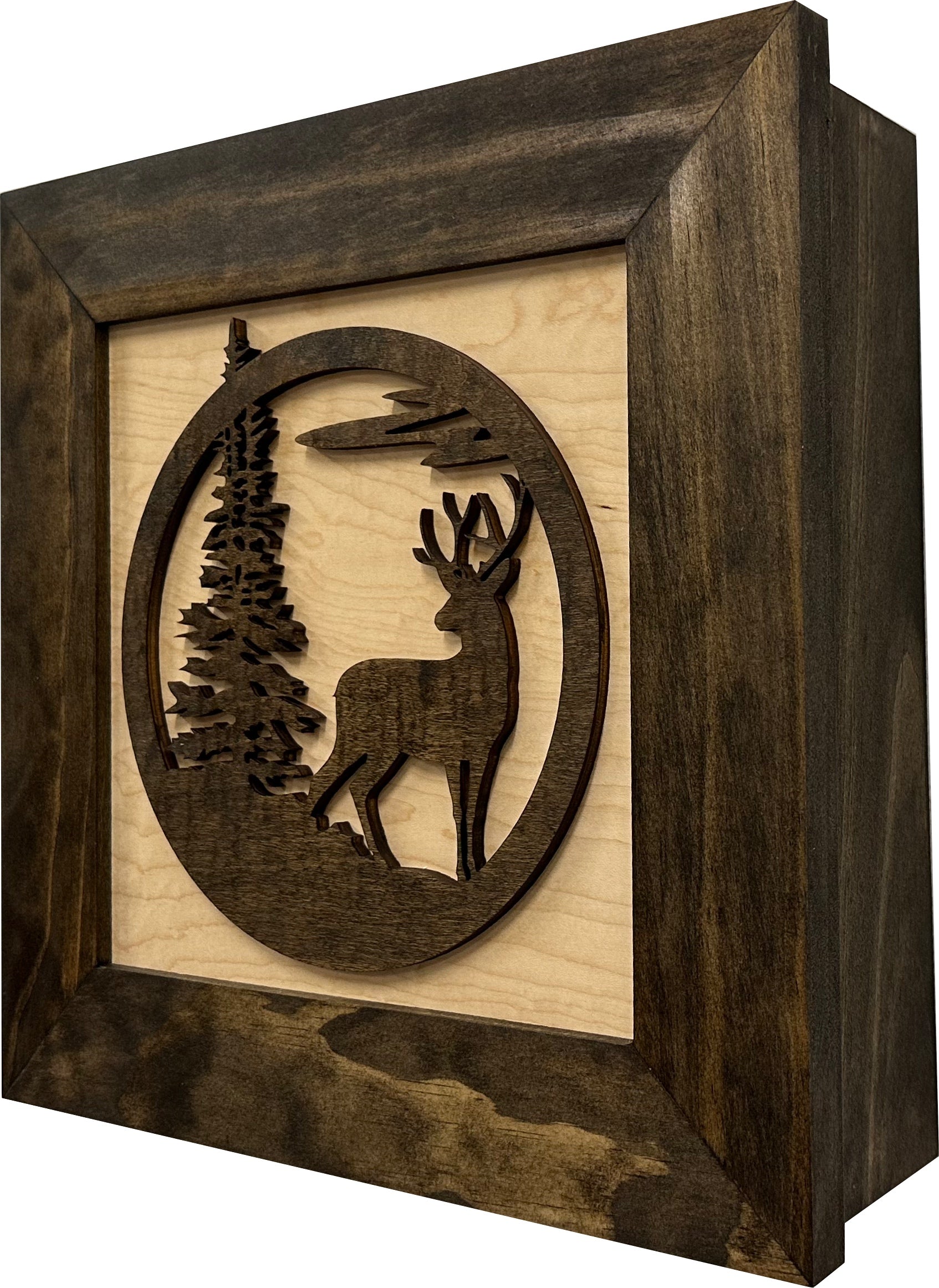 Buck in Nature Decorative Wall-Mounted Gun Cabinet