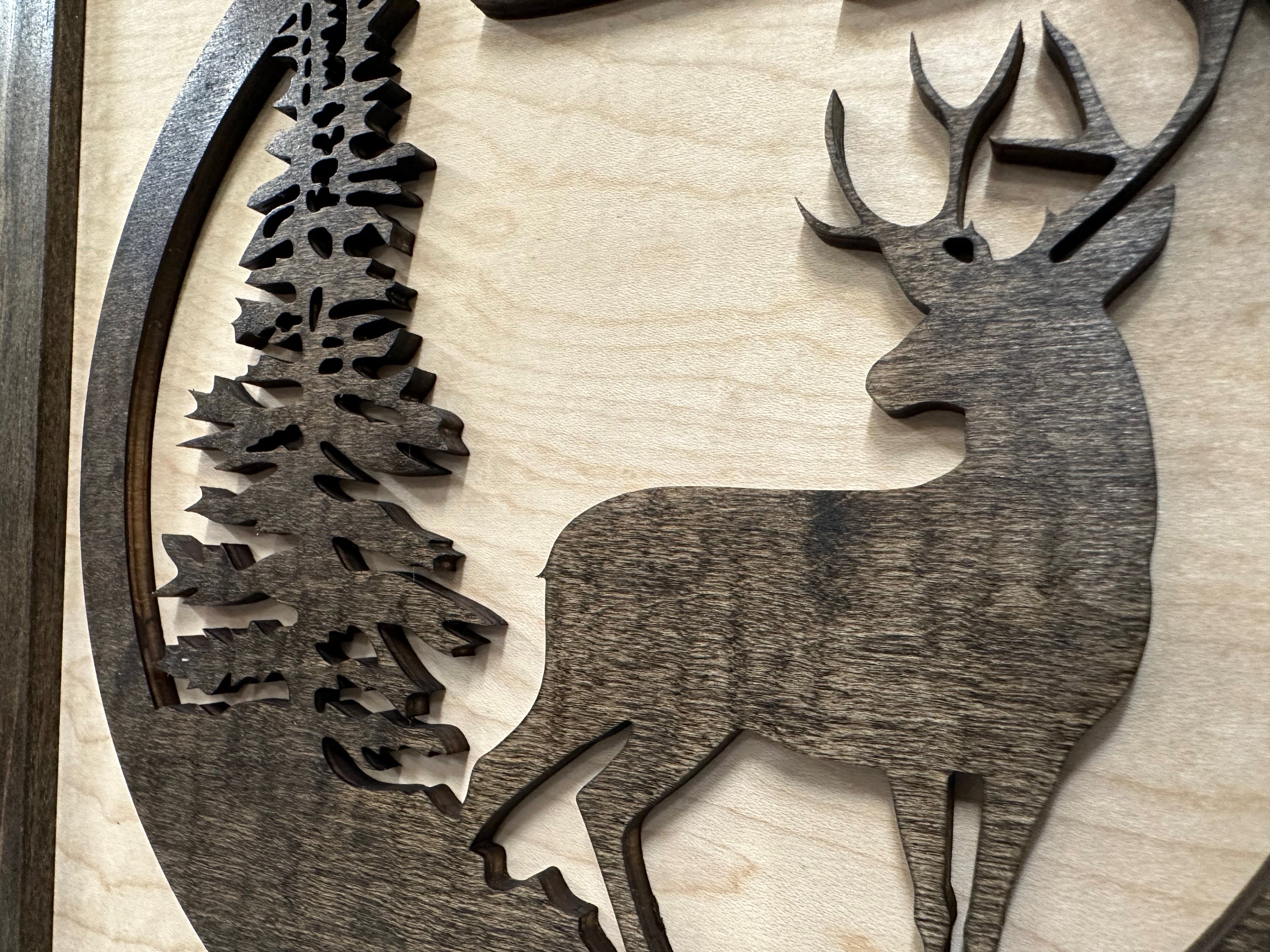 Buck in Nature Decorative Wall-Mounted Gun Cabinet