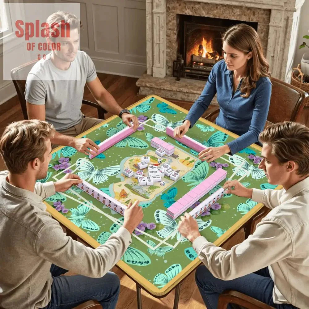 State Of Illinois, Butterflies, Violets State Pride Mahjong Mat