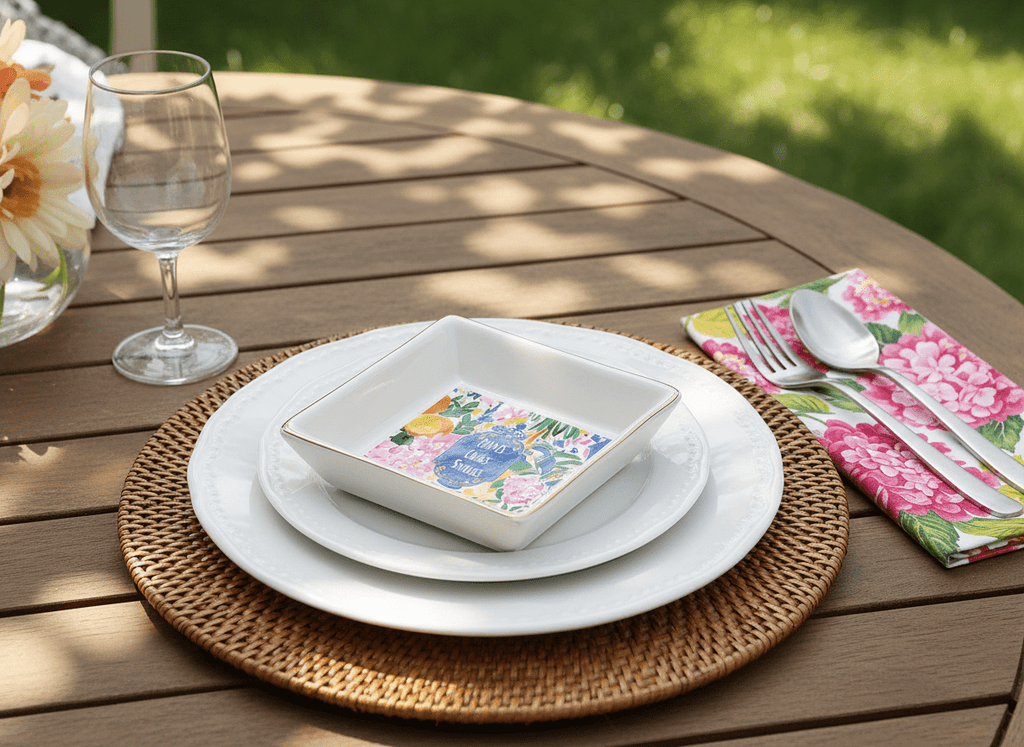 Mahjong Snack Table, Dessert, Appetizer Mahj Lover Hostess Tabletop Plates