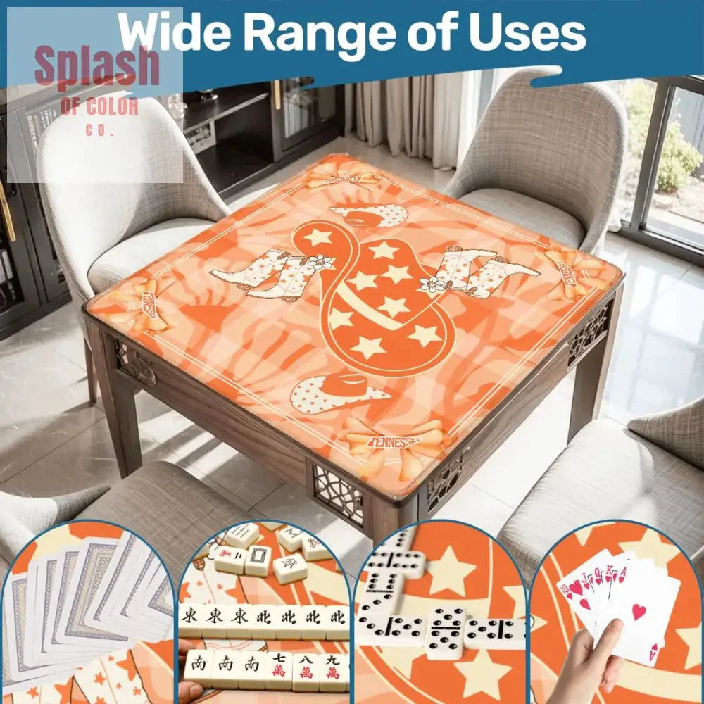Tennessee Orange Country Cowboy Hat And Boots, State Pride Mahjong Mat