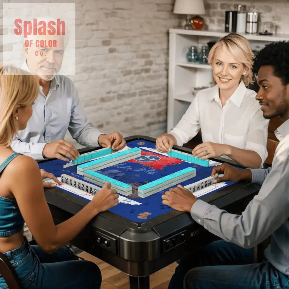 Tennessee State Pride Mahjong Mat, Red, White And Blue And All Things Tennessee