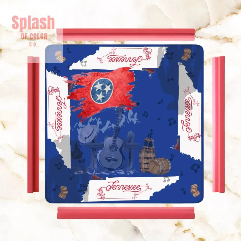 Tennessee State Pride Mahjong Mat, Red, White And Blue And All Things Tennessee