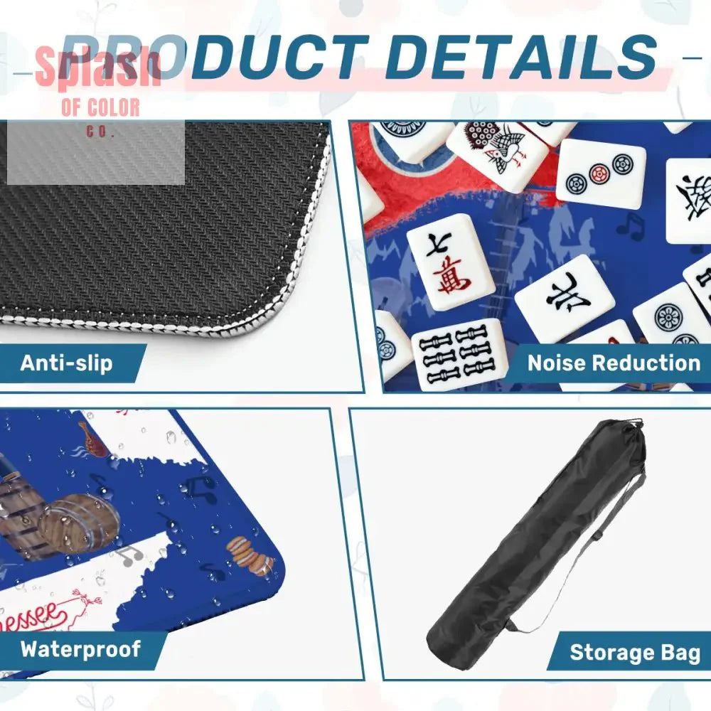 Tennessee State Pride Mahjong Mat, Red, White And Blue And All Things Tennessee