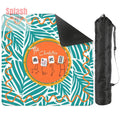 The Charleston Mahjong Mat, Tropical Teal Orange Preppy Fun Mahj Lover Mat