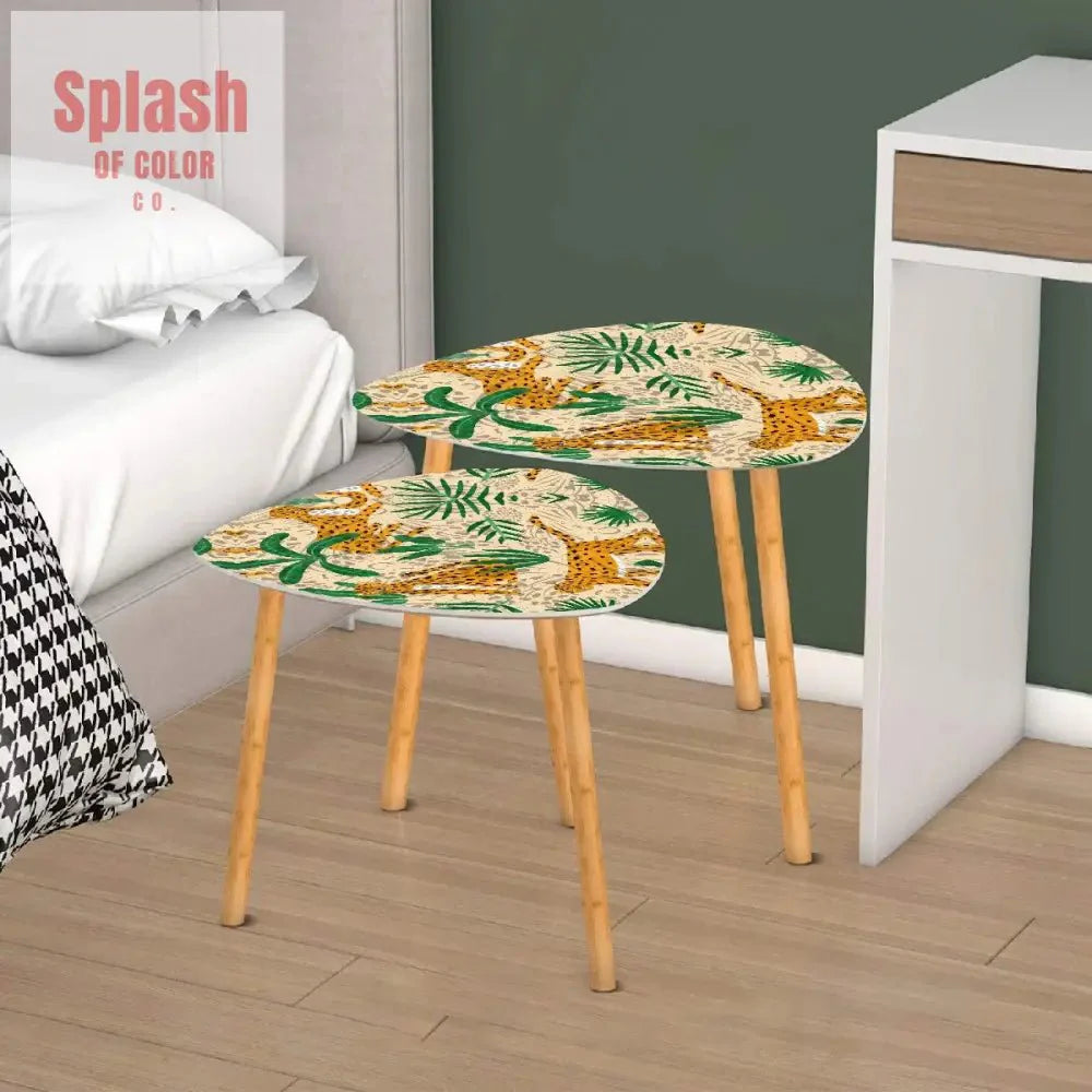 The Tigeress Quintessential Animal Print Modern Nesting Tables