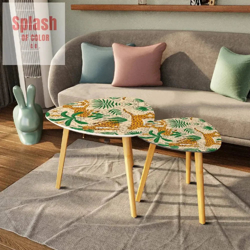 The Tigeress Quintessential Animal Print Modern Nesting Tables