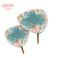 Mahjong Nesting Tables, Tropical Coral Design, Pung Chow Cheers