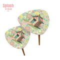 Mahjong Nesting Tables, Preppy Pastels Cottage Style Mahj Tile House