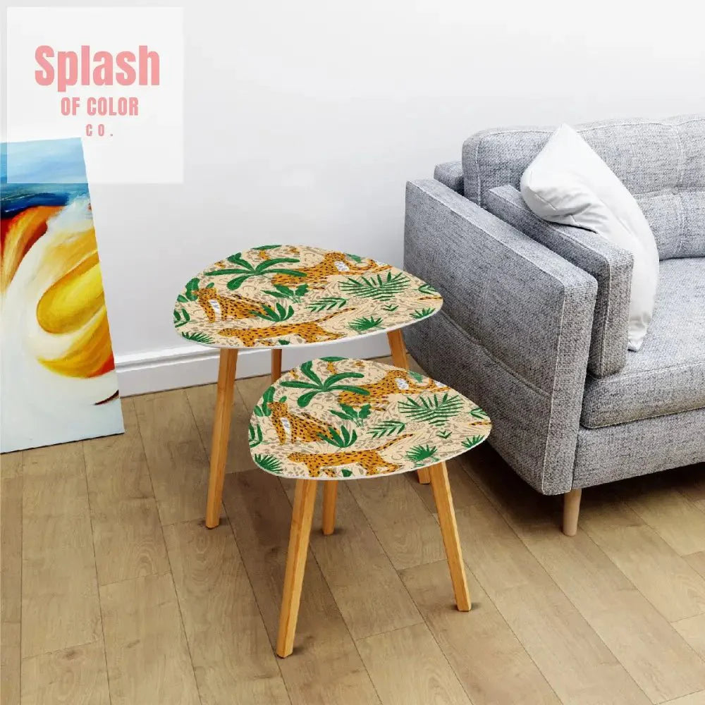 The Tigeress Quintessential Animal Print Modern Nesting Tables