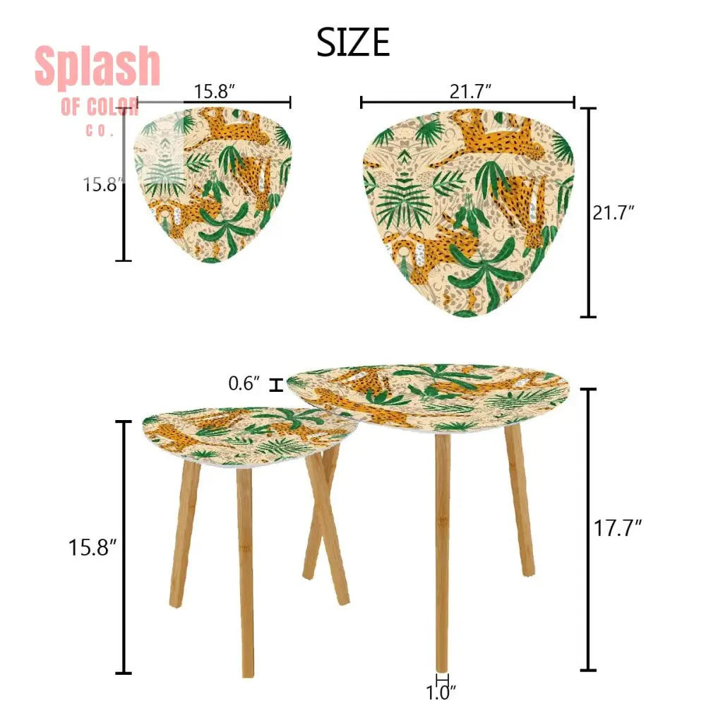 The Tigeress Quintessential Animal Print Modern Nesting Tables