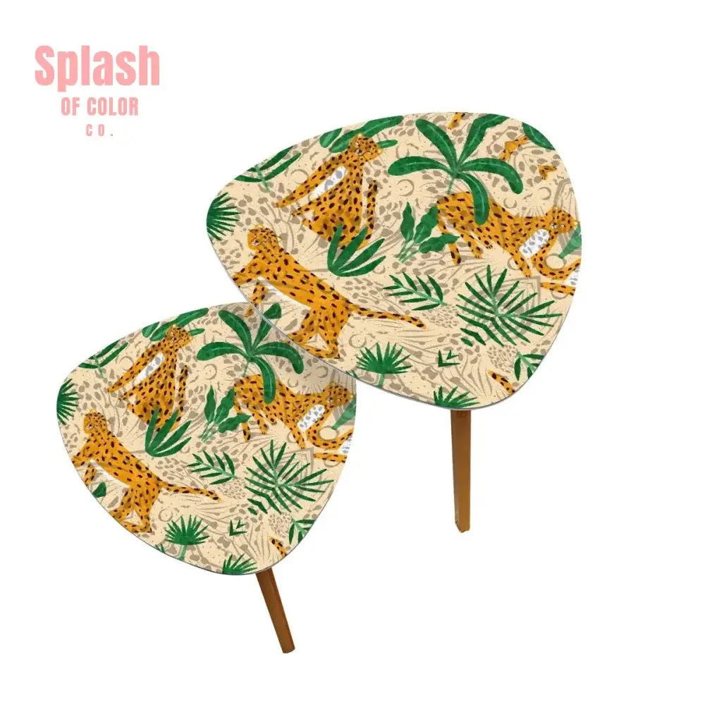 The Tigeress Quintessential Animal Print Modern Nesting Tables