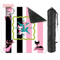 Whimsical Kitty Land, Pink Black Feline Fine Mahjong Mat